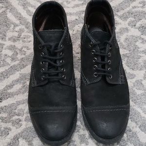 Black leather boots